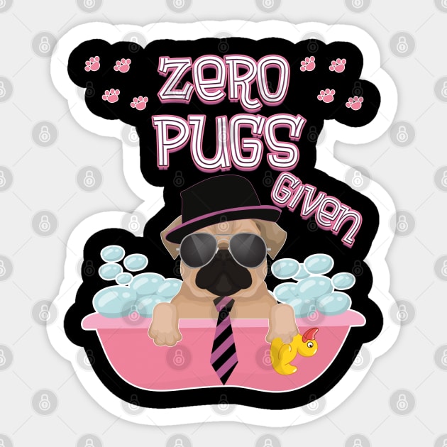 Zero Pugs Given Sticker by RailoImage